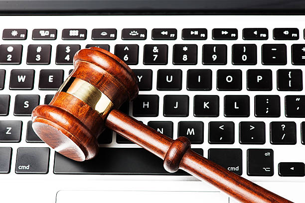 istock Judges gavel and laptop 619399262