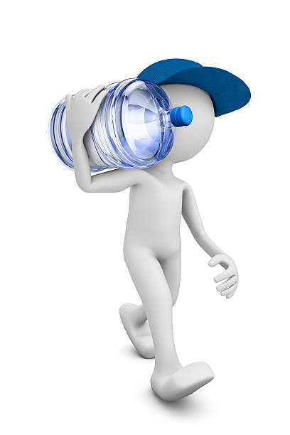 精製水のボトルを持つ男 - purified water bottle water drink ストックフォトと画像