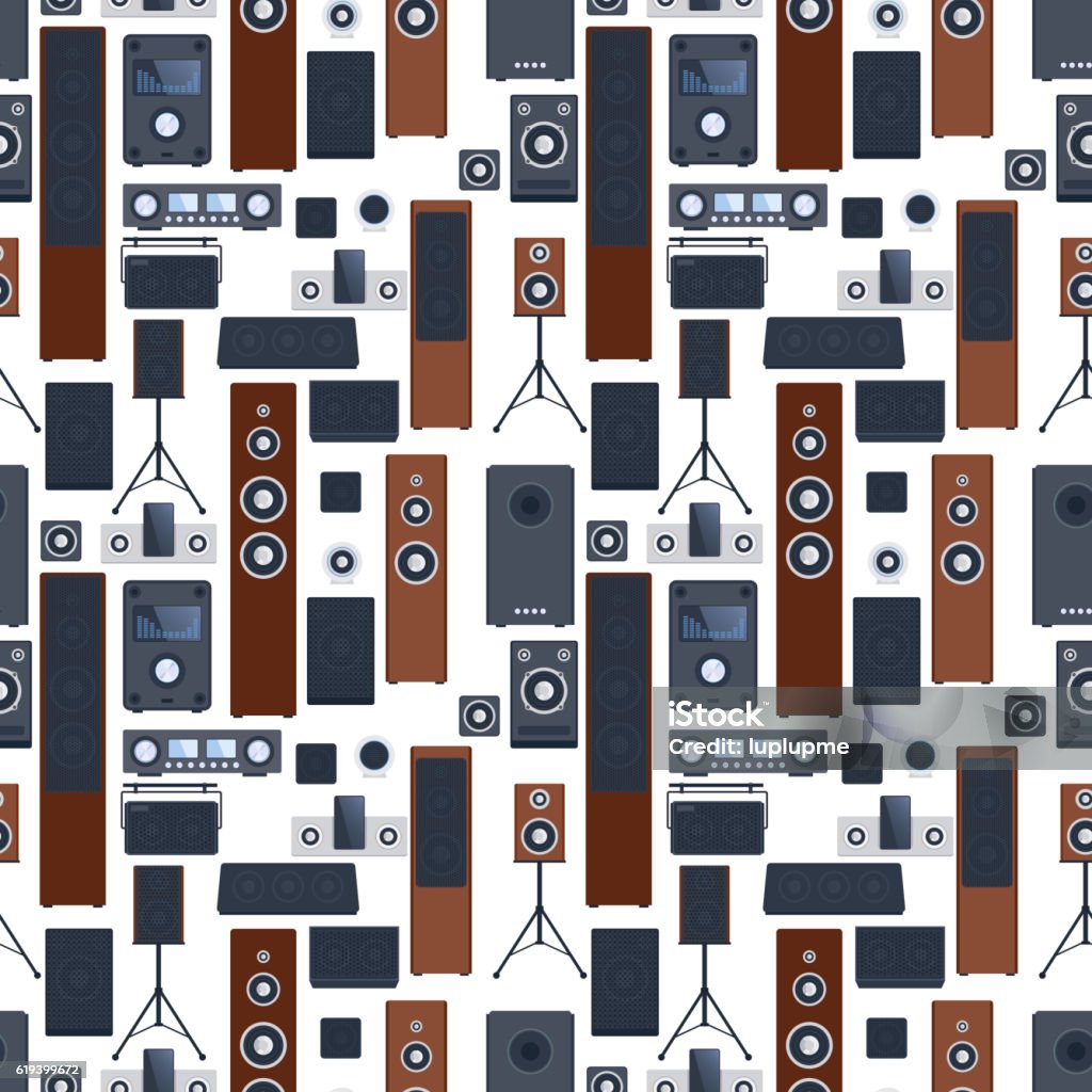 Vector Music System Music Systems Vector Set Stock Illustration - Download Image Now ...