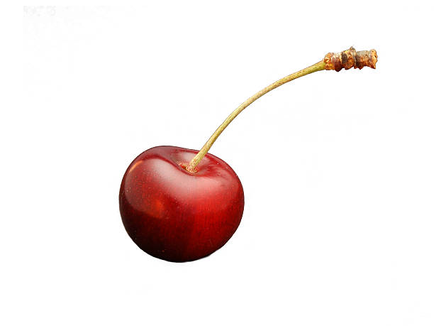 istock Red tasty cherry on white background 619400650