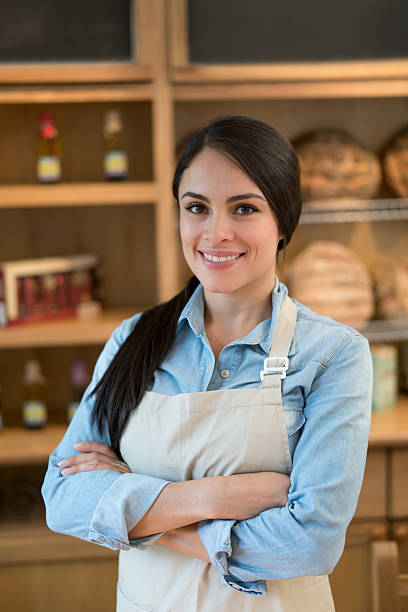 istock Woman working at a restaurant 619403614