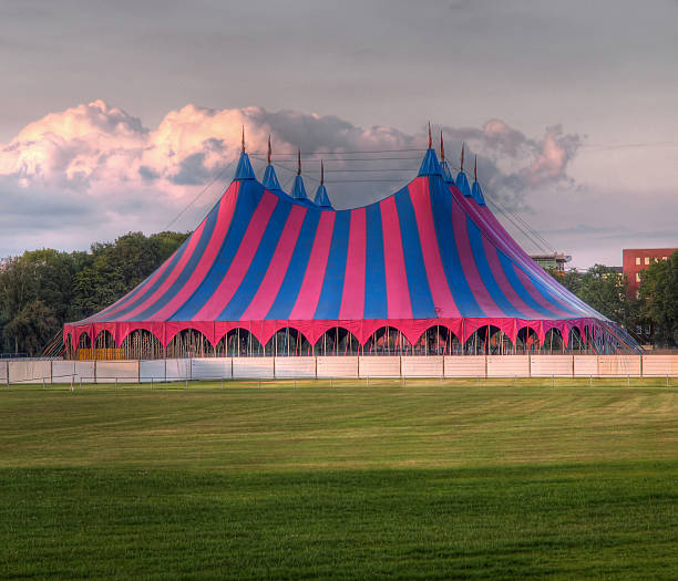festival tent on grass in the park