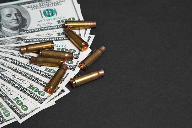 istock The used shell casings is on a money 619408546