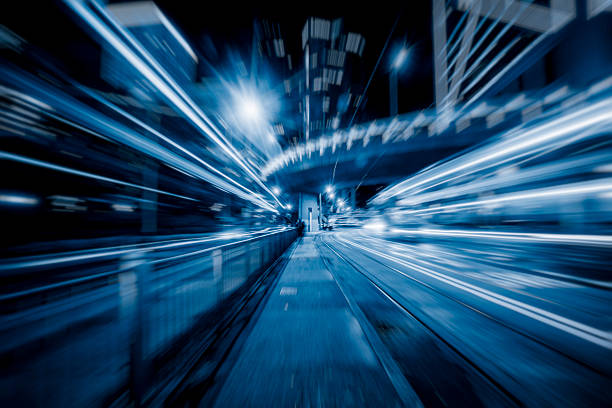 istock car trails at night,Hong Kong 619409210