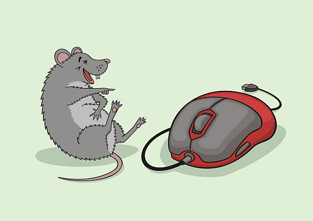 roześmiana mysz. - travesty stock illustrations