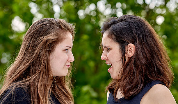 istock Two Girls having a Heated Arguement 619409416