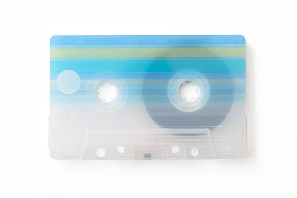 istock Isolated shot of audio cassette on white background 619410142