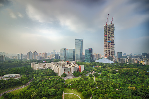 Tencent building and Shenzhen University