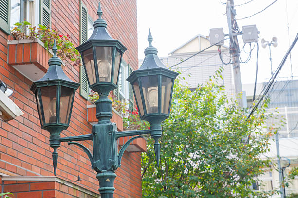 istock Street lights that have been installed in Tokyo park 619497918