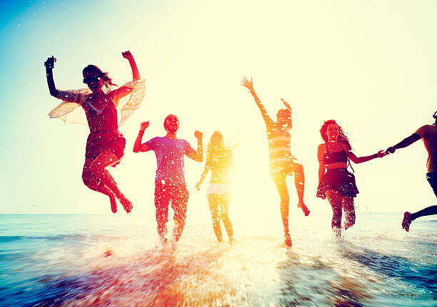 istock Friendship Freedom Beach Summer Holiday Concept 619499224