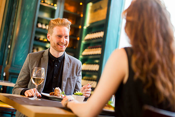 istock Young couple having diner 619499912