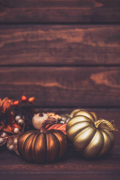 istock Luxurious still life arrangement for Thanksgiving or Halloween. Fall holidays 619500260