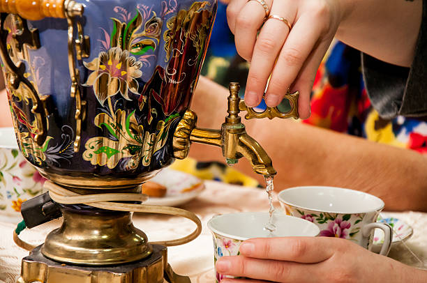 istock Tea drinking at a party of veterans 619501168