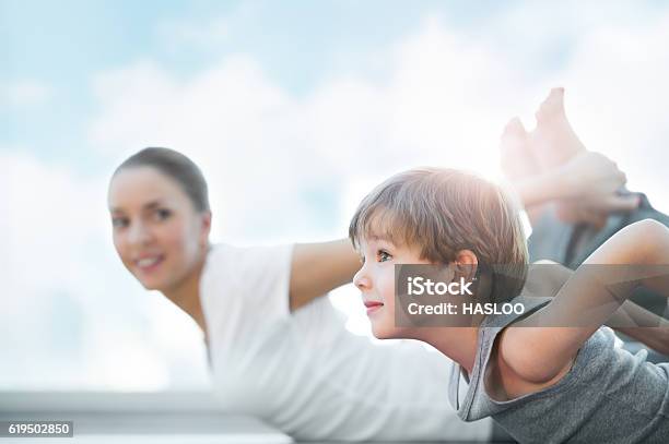 Healthy Family Stock Photo - Download Image Now - Yoga, Child, Family