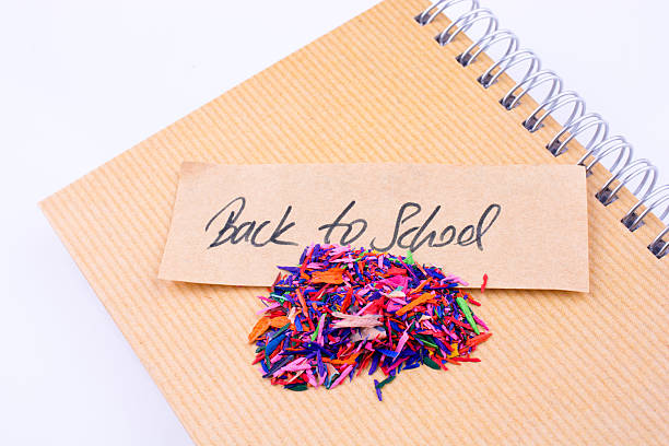 istock Back to school written title  and a heart shape 619504486