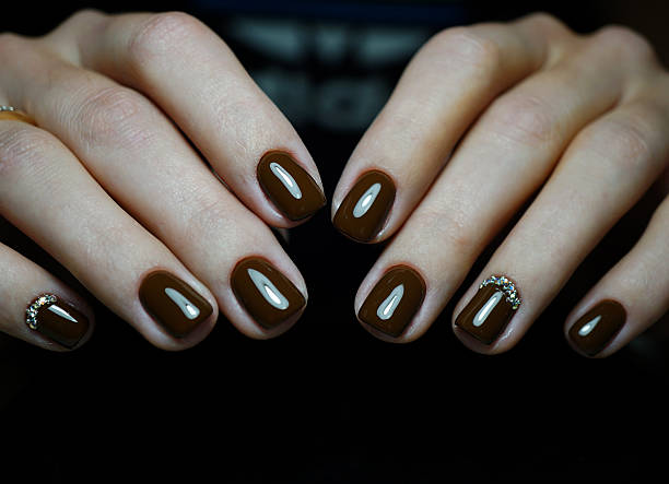 istock Awesome nails and beautiful clean manicure. 619508034