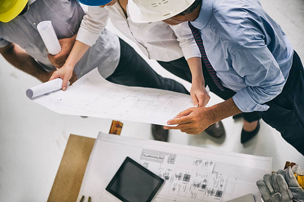 istock Building professionals meeting on site 619508318