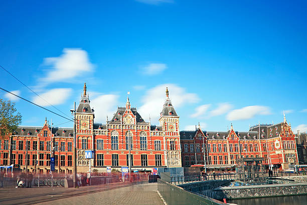 istock Amsterdam central railway station, Netherlands 619509336