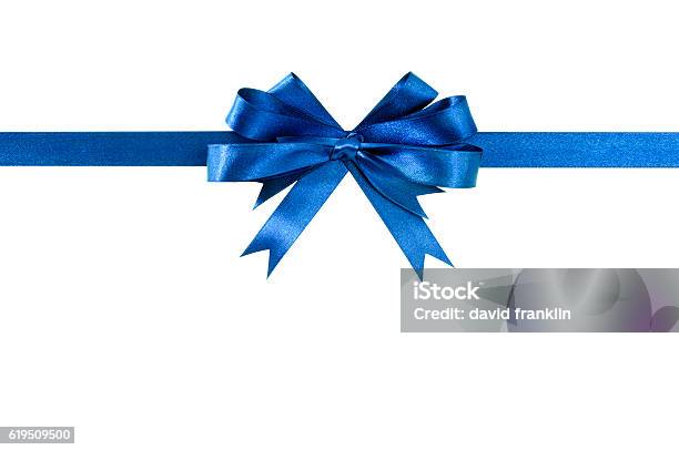 Light blue ribbon bow isolated on white Royalty Free Vector