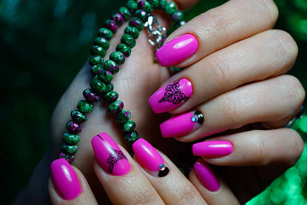 istock Awesome nails and beautiful clean manicure. 619511210