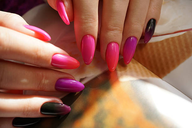 istock Awesome nails and beautiful clean manicure. 619512168