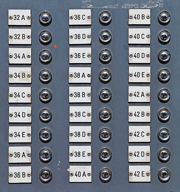 Panel of doorbells