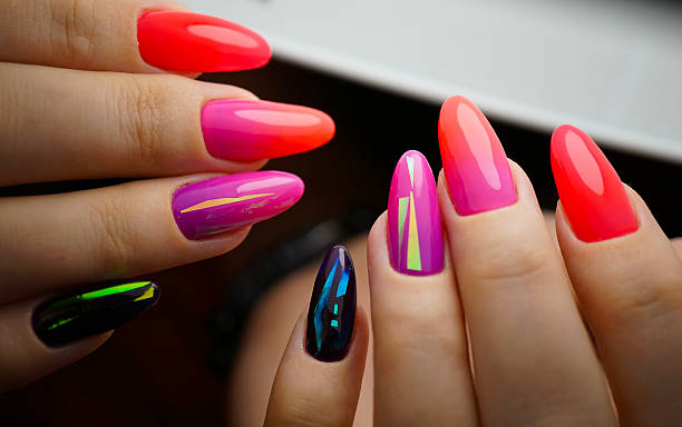 istock Awesome nails and beautiful clean manicure. 619513394