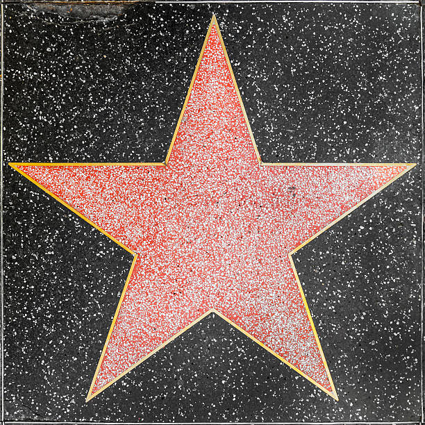 empty star on Hollywood Walk of Fame stock photo