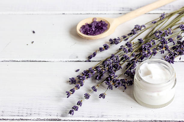 istock organic cosmetics with lavender on wooden background 619520342