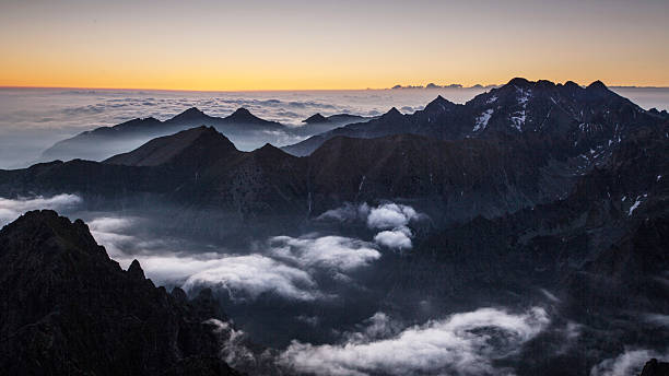 istock Fog in mountain sunrise, Slovakia 619521296