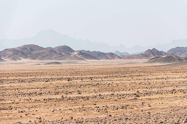 In the sandy arabic desert in egypt, near Hurghada