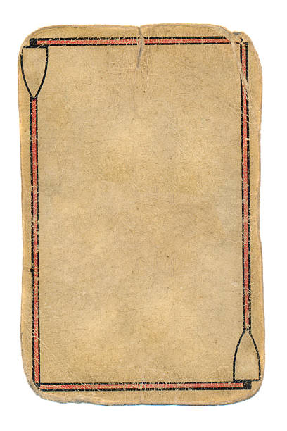 istock ancient grunge playing card paper background with two  lines 619523378