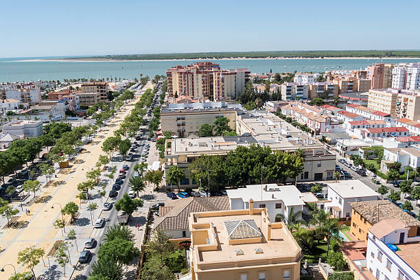 istock Sanlucar de Barrameda aereal view, Cadiz, Spain 619525054