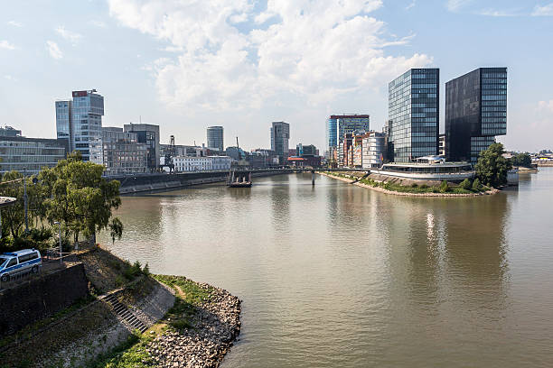 istock View on media harbour Dusseldorf from a bridge 619526164