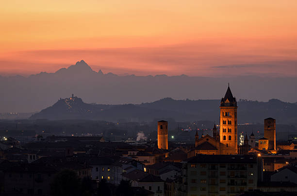 istock Alba at sunset and Monviso in the background 619526762