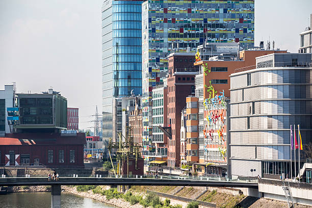 istock View on media harbour Dusseldorf from a bridge 619526770
