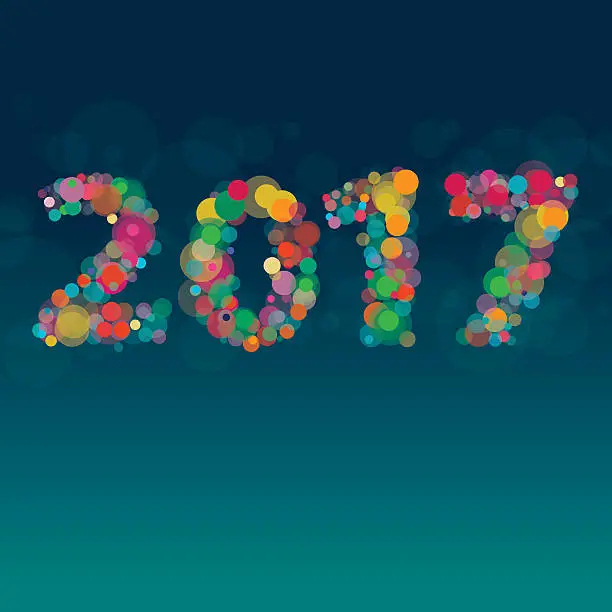 Vector illustration of New Year Greeting Background