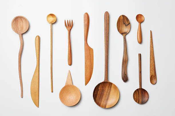 istock Wooden spoons, knives, forks o 619530128
