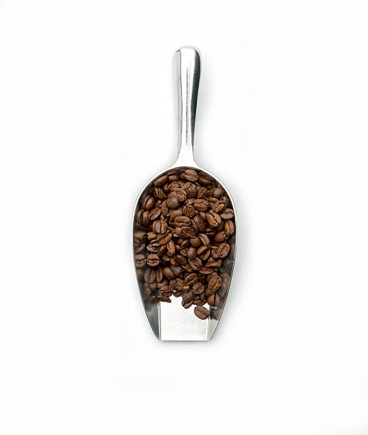 coffee bean scoop with coffee beans
