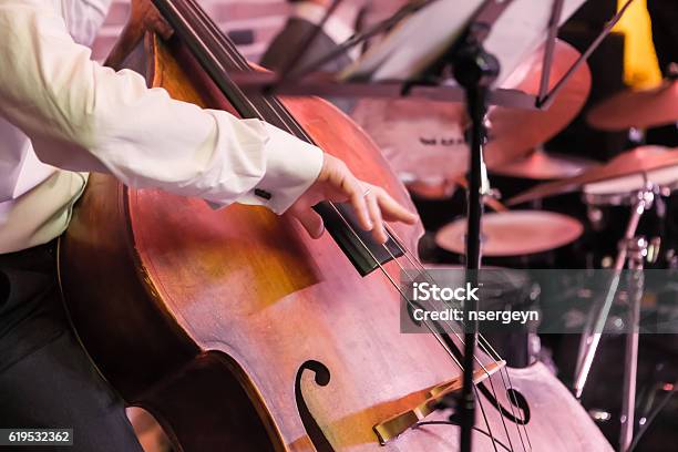 Hands And Contrabass Stock Photo - Download Image Now - Jazz Music, Double Bass, Chamber Music