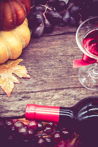 istock Thanksgiving and Red wine in autumn 619535692