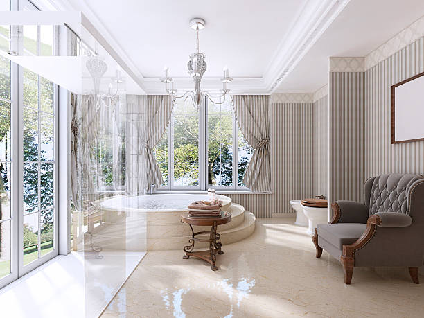istock Luxury bathroom in classic style. 619538458