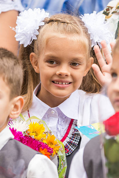 istock First grader on the first of September 619540526