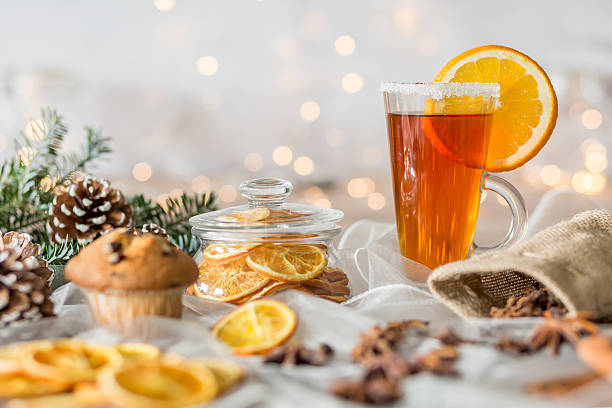 istock Winter decoration with dried orange 619541266