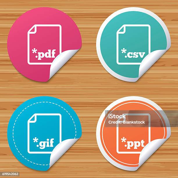 Basic Sign For File Document Signs File Extensions Symbols Stock Illustration - Download ...