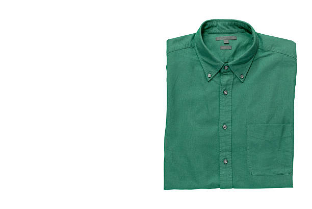 istock Men's shirt isolated on white background with Clipping path 619542642