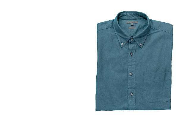 istock Men's shirt isolated on white background with Clipping path 619542726