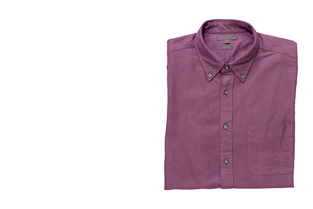 istock Men's shirt isolated on white background with Clipping path 619542946