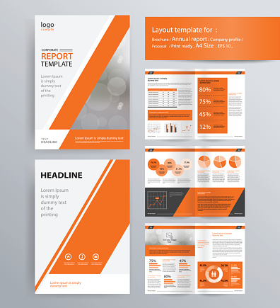 page layout for company profile, annual report, brochure, and flyer layout template