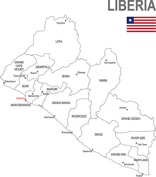 Liberia http://dikobraz.org/map_2.jpg monrovia liberia stock illustrations